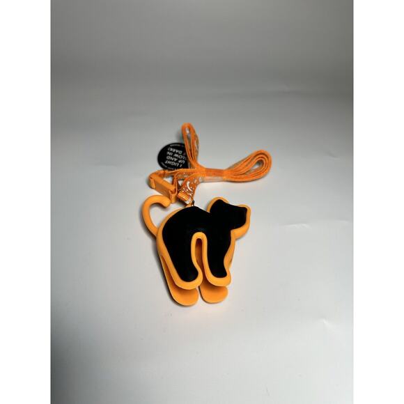 Bath & Body Works Light-Up Glow Black Cat Pocket Bac Lanyard Key Chain Halloween - Picture 2 of 4
